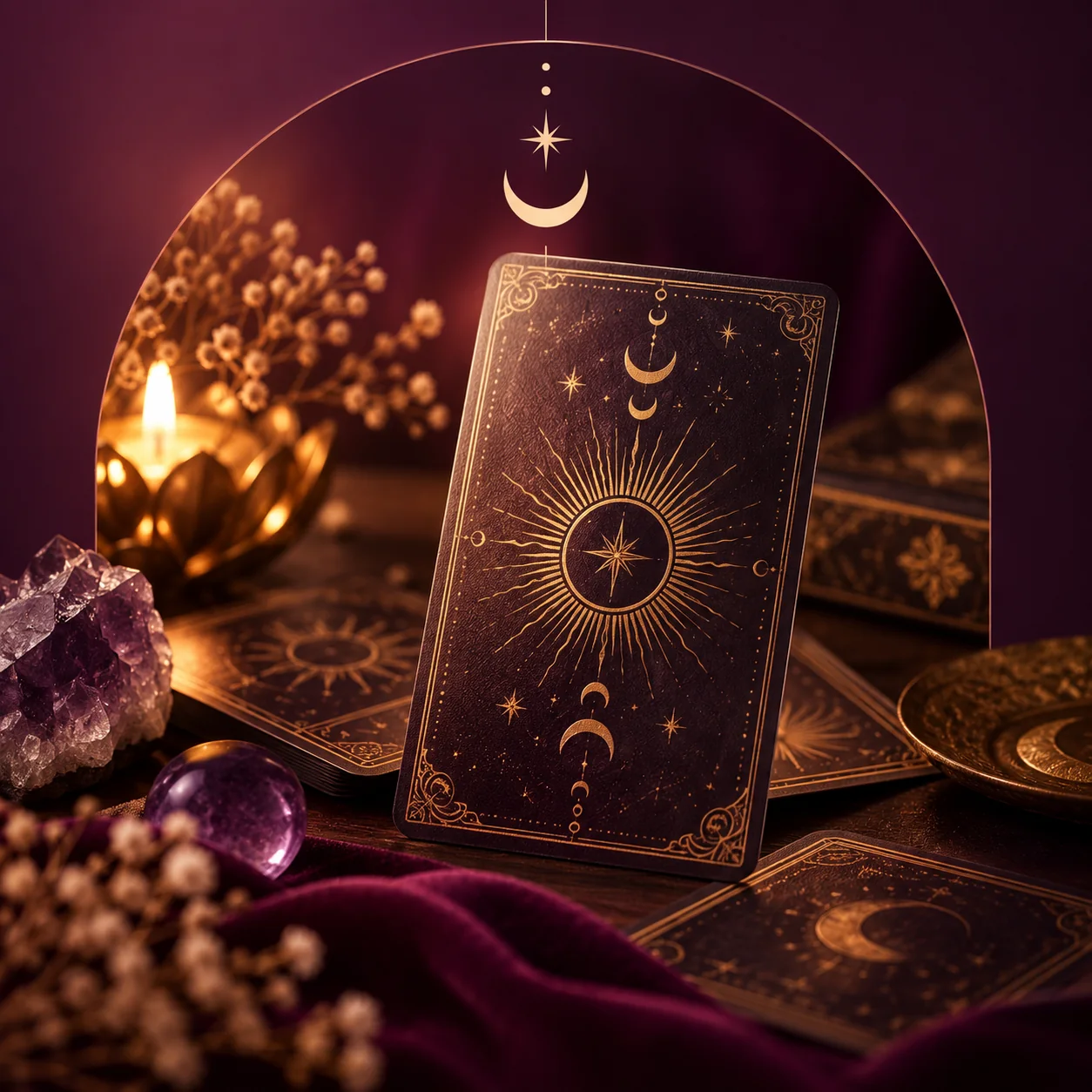 Composição artística inspirada no Tarot